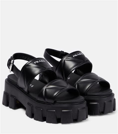 prada leather thong flat sandals|Prada platform sandals outlet.